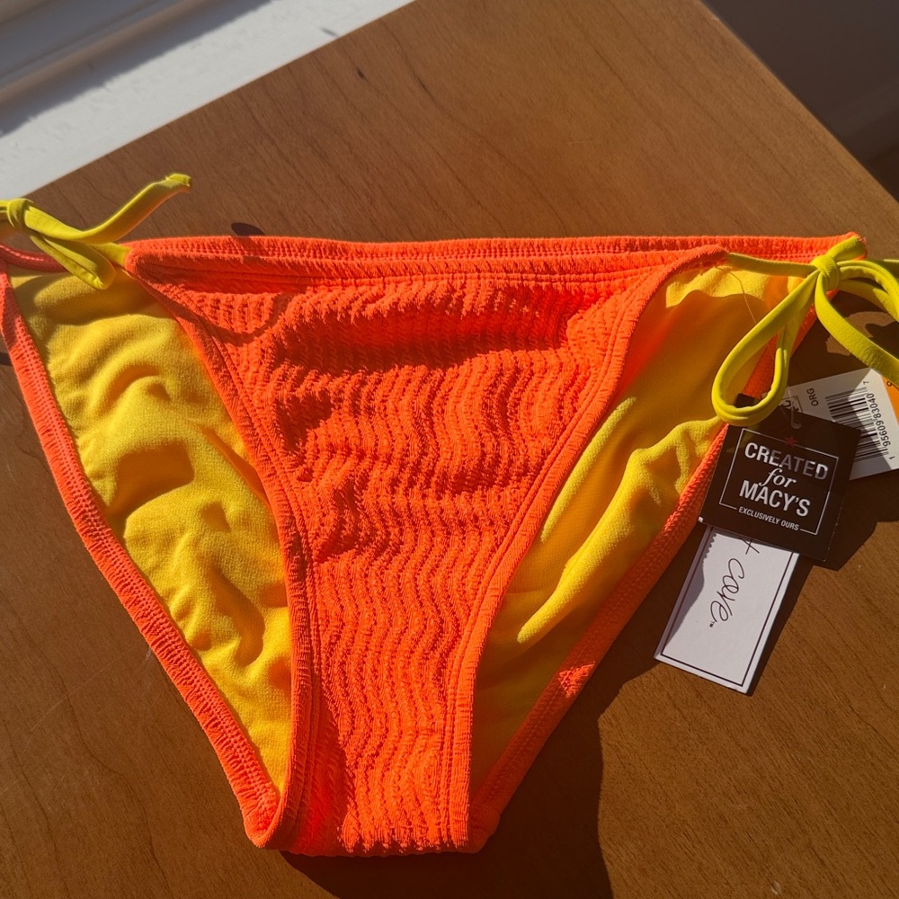 Salt + Cove Orange and Yellow Bikini Bottom